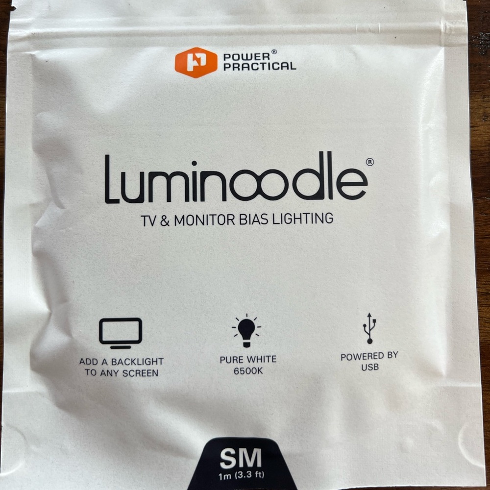 Luminoodle Bias Lighting, Backlight Kit for Monitors up to 24"